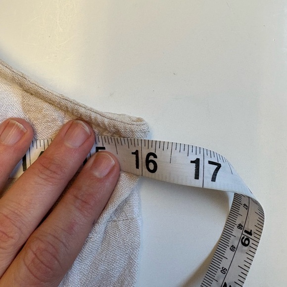 Kismet Ivory Wooden Button Front Linen Blend Casual Camisole Women's size Small - Picture 5 of 7